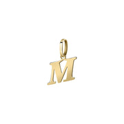 Woman Letter "M" Gold 9K Pendant