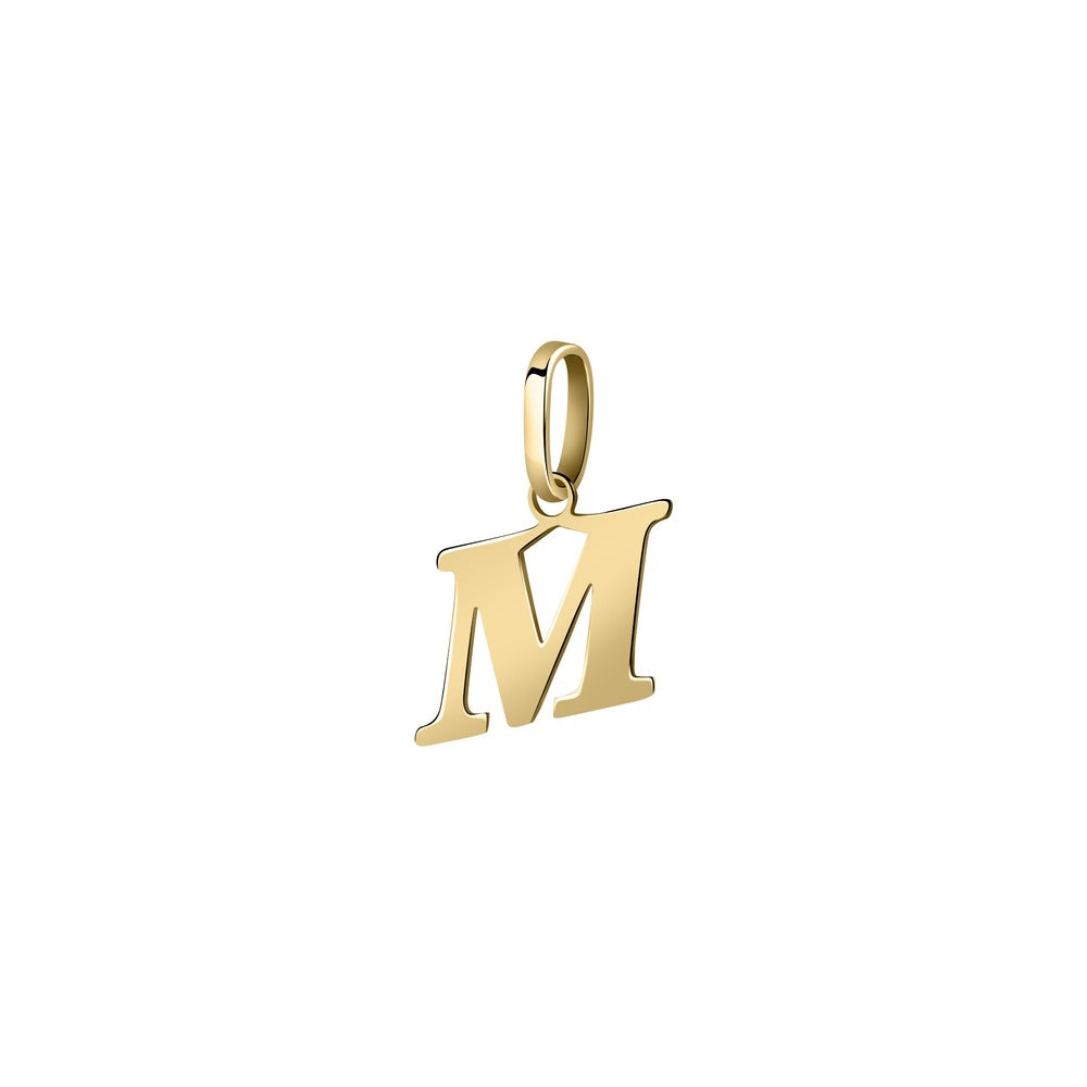 Woman Letter "M" Gold 9K Pendant