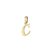 Woman Letter "C" Gold 9K Pendant
