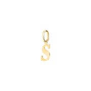Woman Letter "S" Gold 9K Pendant