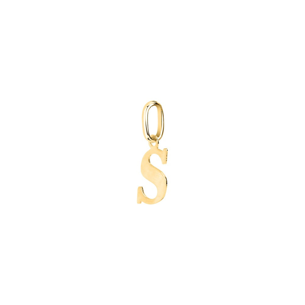 Woman Letter "S" Gold 9K Pendant