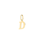 Woman Letter "D" Gold 9K Pendant