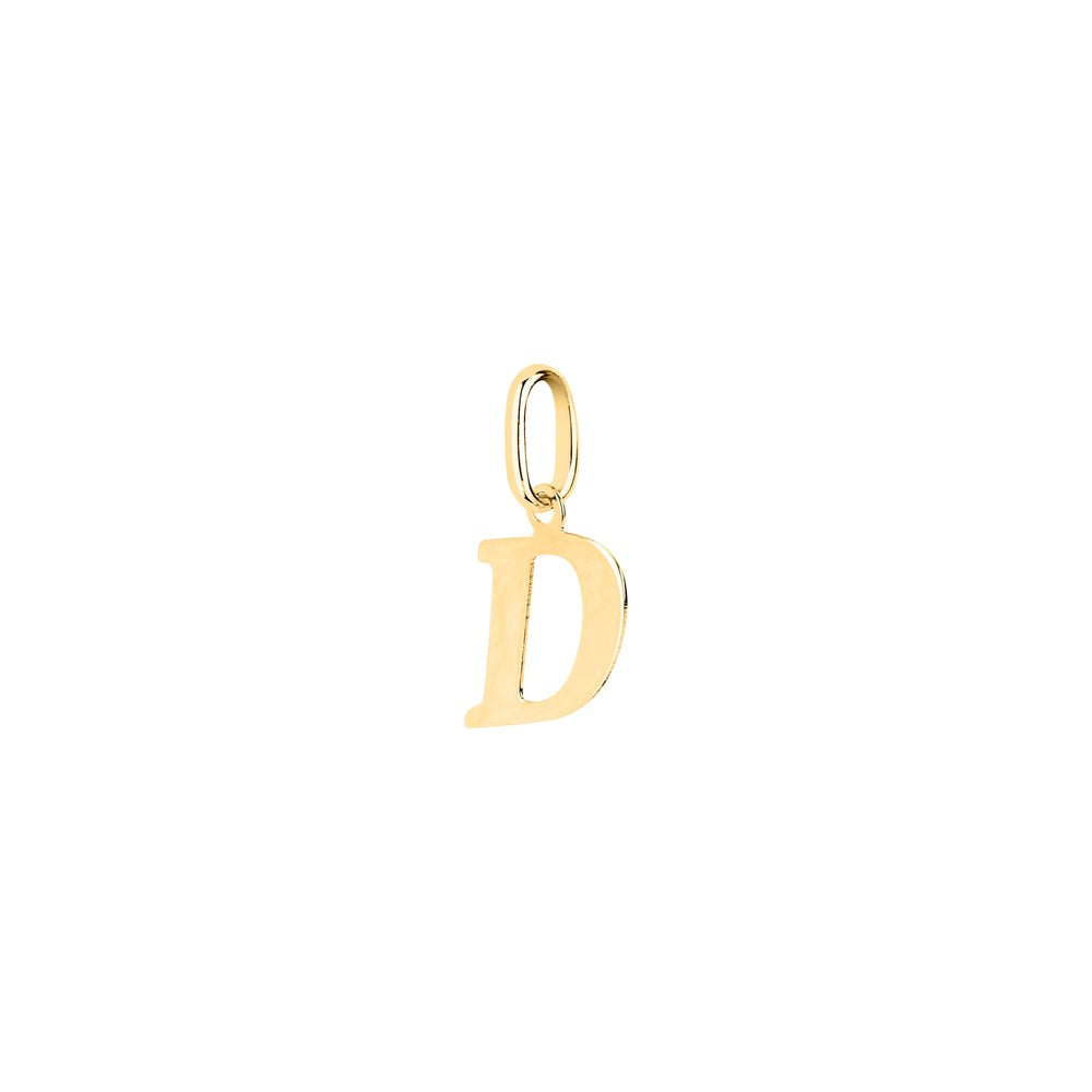 Woman Letter "D" Gold 9K Pendant