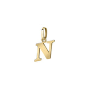 Woman Letter "N" Gold 9K Pendant