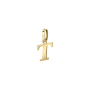 Woman Letter "T" Gold 9K Pendant