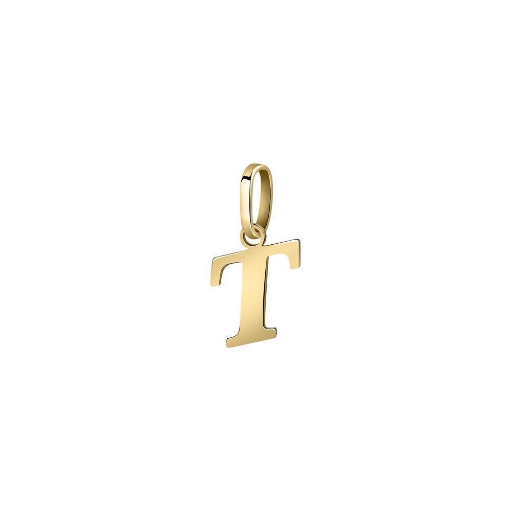 Woman Letter "T" Gold 9K Pendant