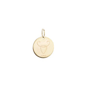 Woman Taurus Zodiac Gold 9K Pendant