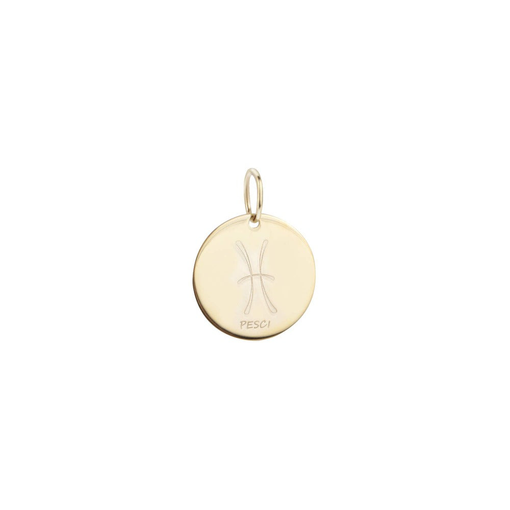 Woman Pisces Zodiac Gold 9K Pendant