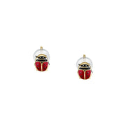 Kids B-Baby Gold Lady Bug 9K Earrings