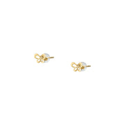Kids B-Baby Gold Butterfly 9K Earrings