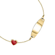 Kids B-Baby Gold Heart 9K Bracelet