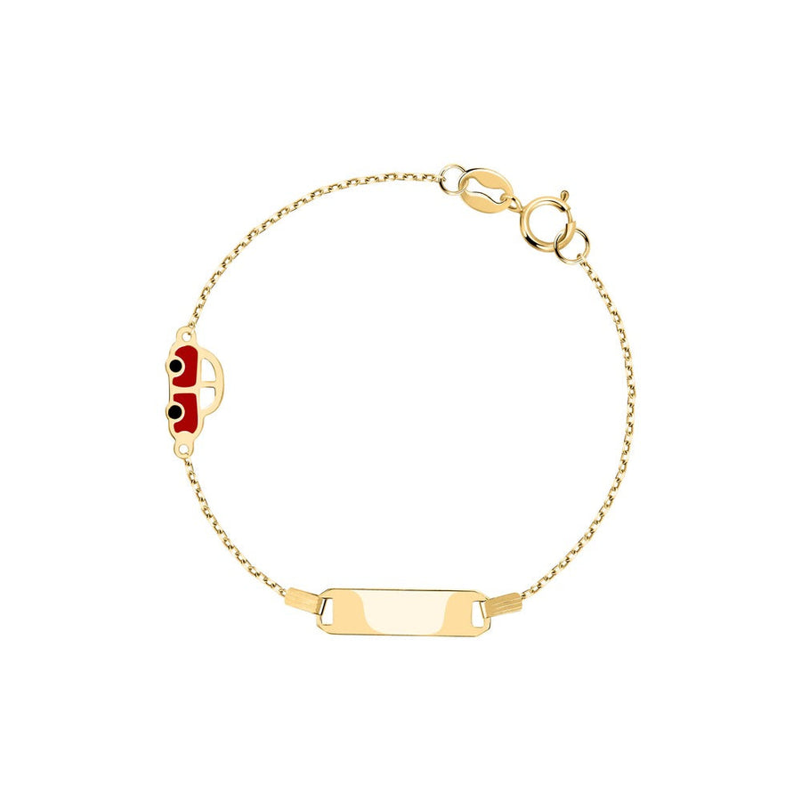 Kids B-Baby Gold Car 9K Bracelet