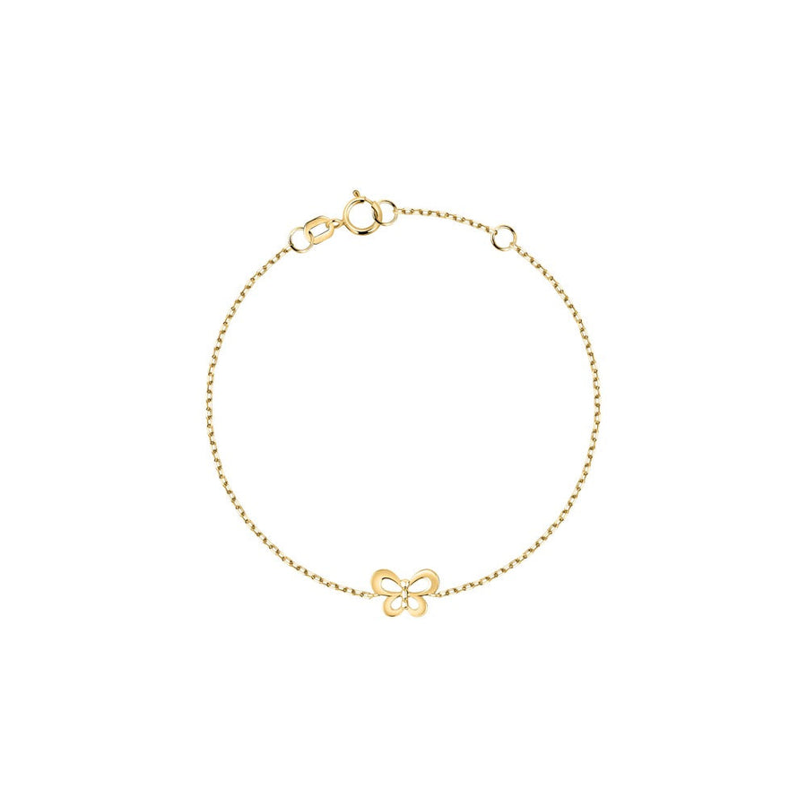 Kids B-Baby Gold Butterfly 9K Bracelet