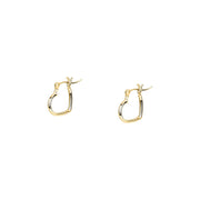 Woman Creole Gold Heart 9K Earrings