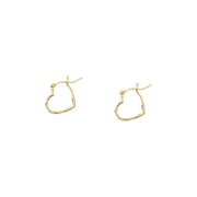 Woman Creole Gold Heart 9K Earrings