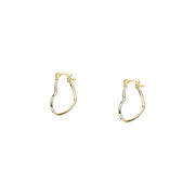 Woman Creole Gold Heart 9K Earrings