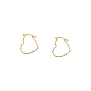 Woman Creole Gold Heart 9K Earrings