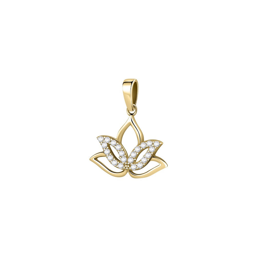 Women Ciondoli Gold Lotus 9K Pendant