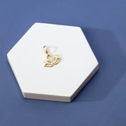 Women Ciondoli Gold Lotus 9K Pendant