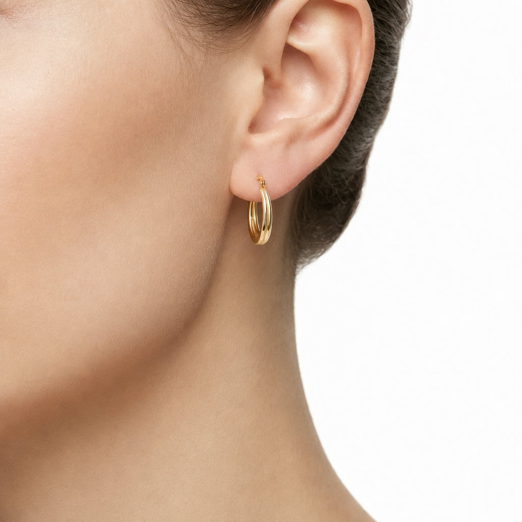 Woman Creole Gold Anniversary 9K Earrings