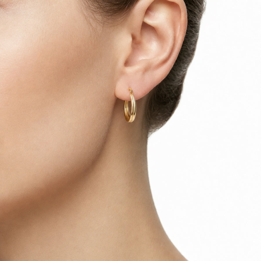 Woman Creole Gold Anniversary 9K Earrings