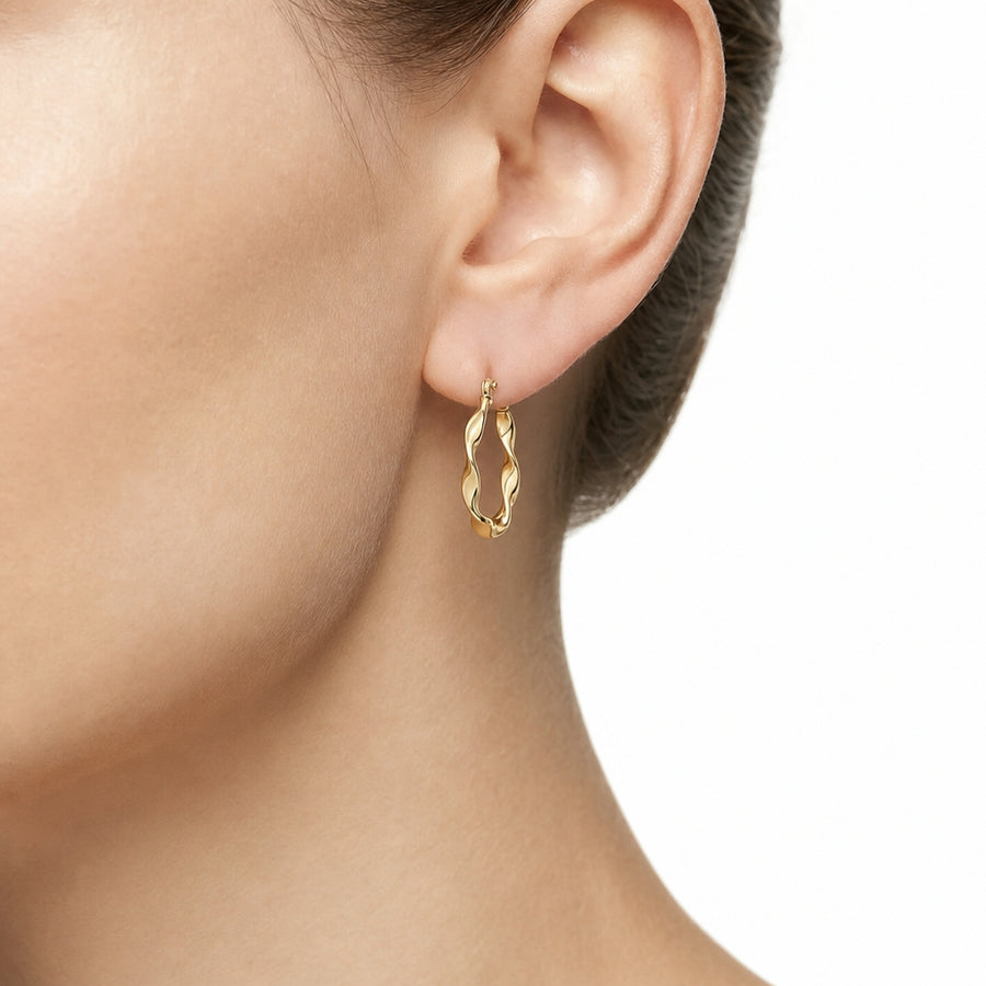 Woman Creole Gold Anniversary 9K Earrings