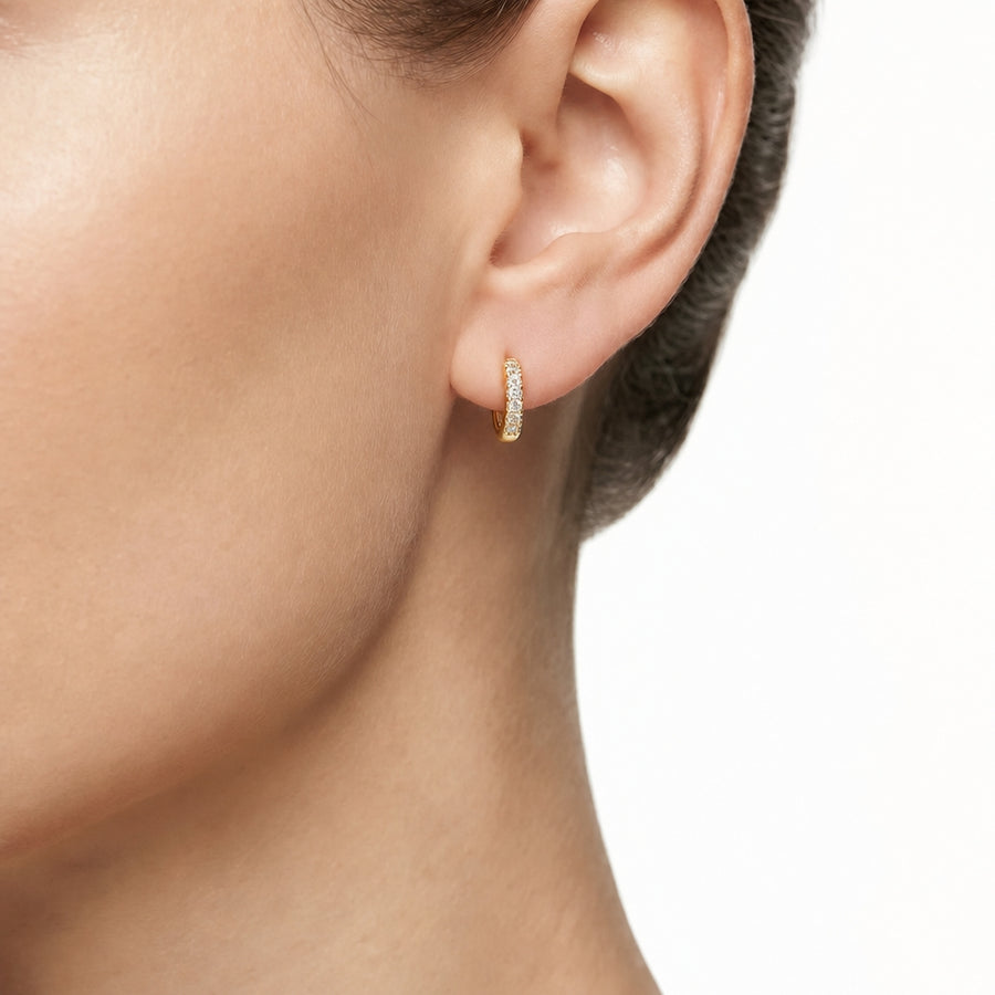 Woman Oxyde Gold Anniversary 9K Earrings