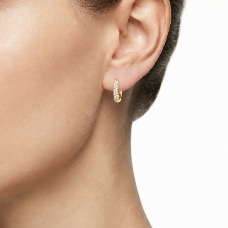 Woman Oxyde Gold Anniversary 9K Earrings