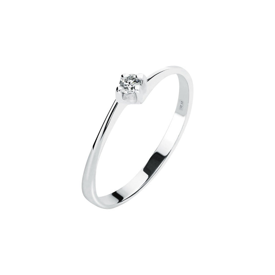 Woman Promessa Damore Diamonds 9K Ring