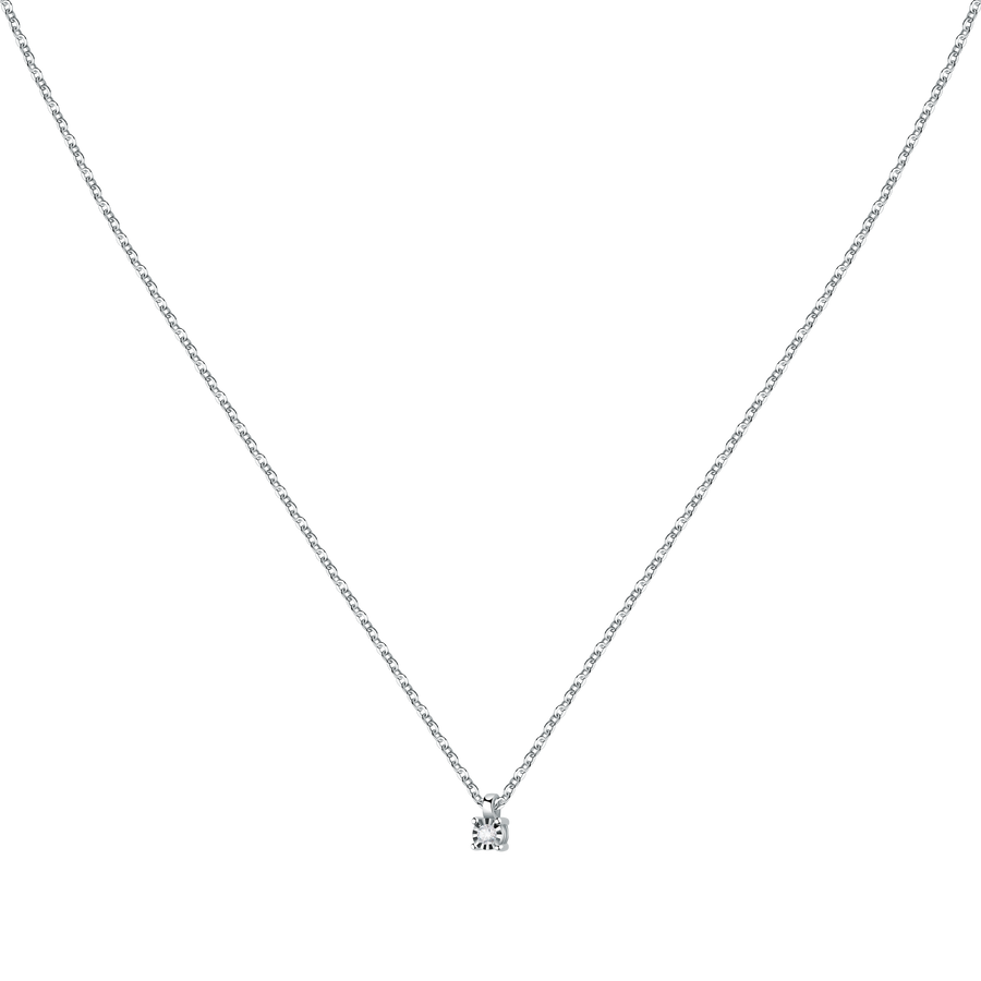 9K White Gold Petite Etoile Necklace – Diamond, 40+2 cm