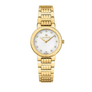 D'Amante Logo Women's Watch – Silver Dial, 30 mm
