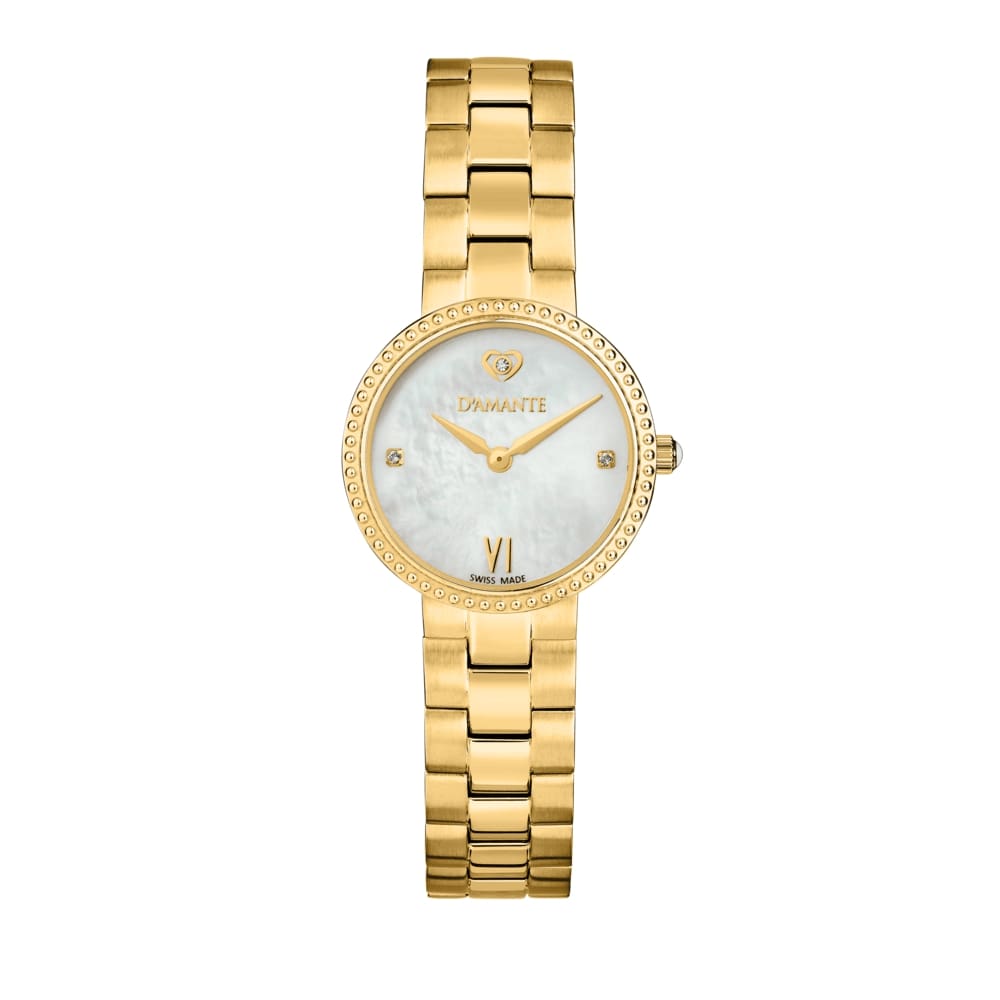 D'Amante Precious Women's Watch – White Dial, 28 mm