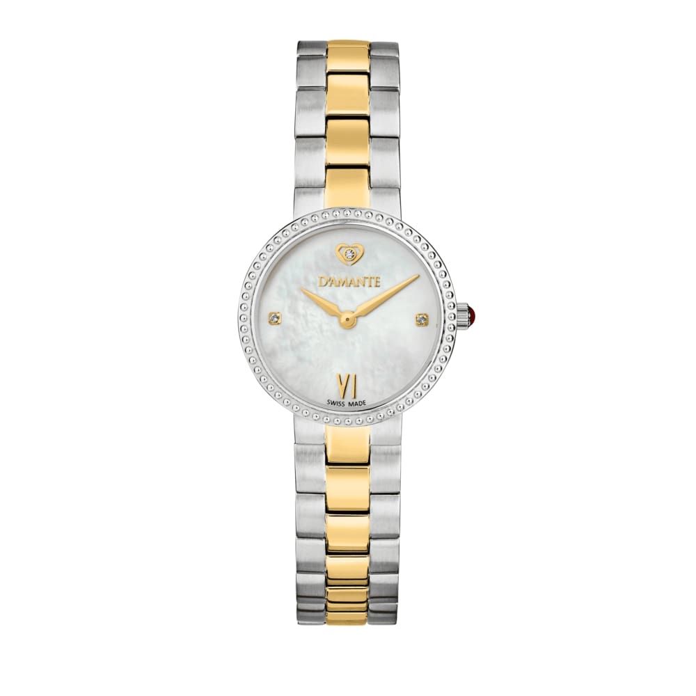 D'Amante Precious Women's Watch – White Dial, 28 mm