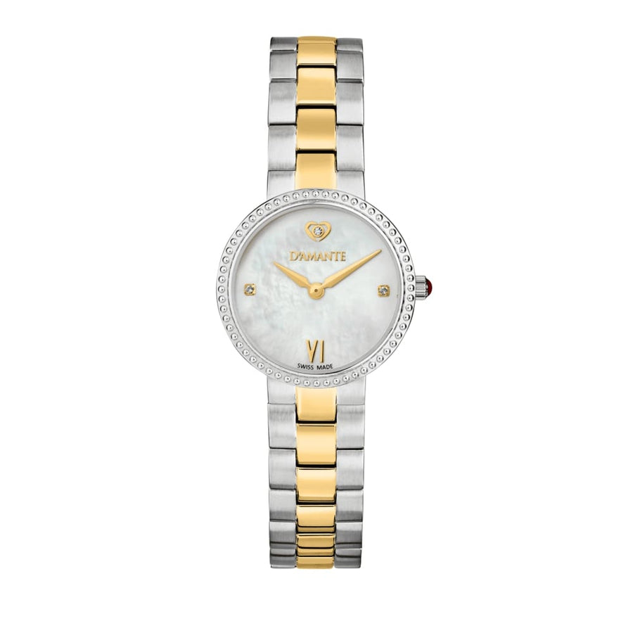 D'Amante Precious Women's Watch – White Dial, 28 mm