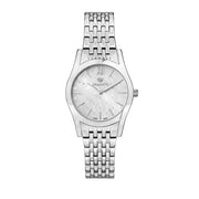 D'Amante Eclypse Women's Watch – Silver Dial, 30 mm