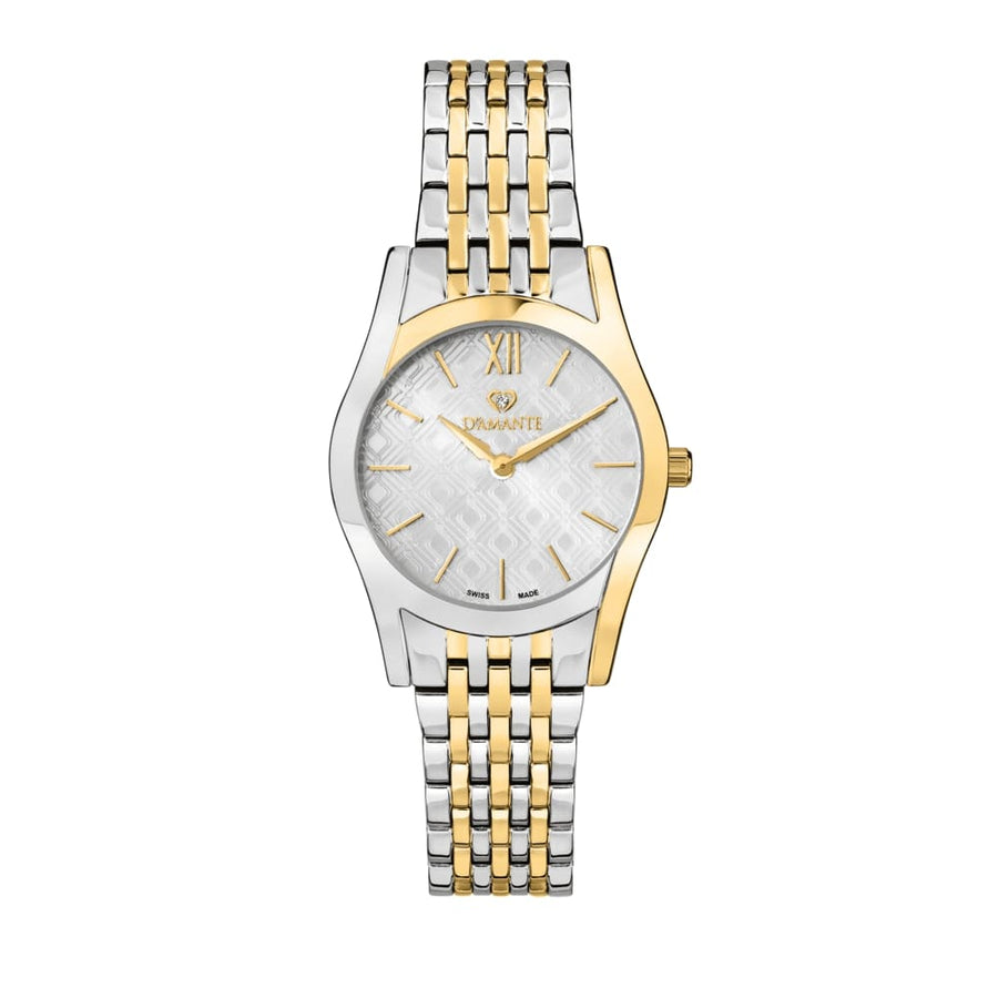 D'Amante Eclypse Women's Watch – Silver Dial, 30 mm