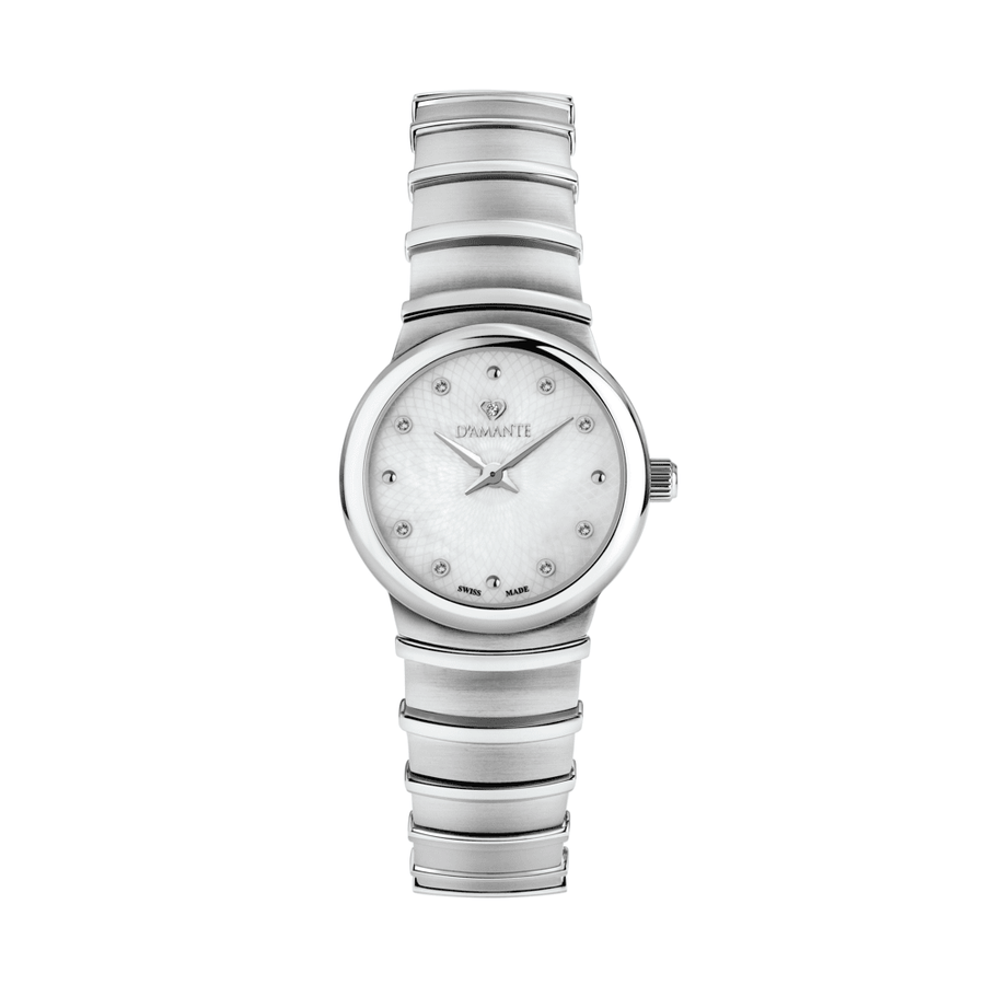 D'Amante Women's Watch – White Dial, 28 mm