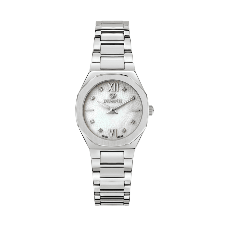 D'Amante Women's Watch – White Dial, 28 mm