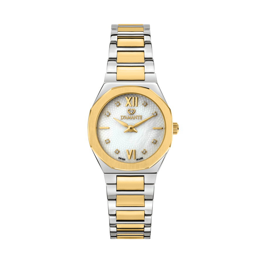 D'Amante Women's Watch – White Dial, 28 mm