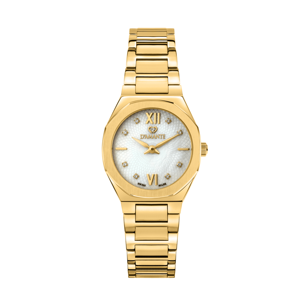 D'Amante Women's Watch – White Dial, 28 mm