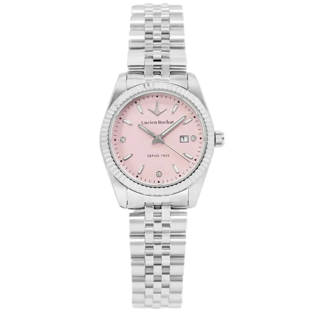 Lucien Rochat Bienne Women's Watch – Pink Dial, Stainless Steel, 31 mm