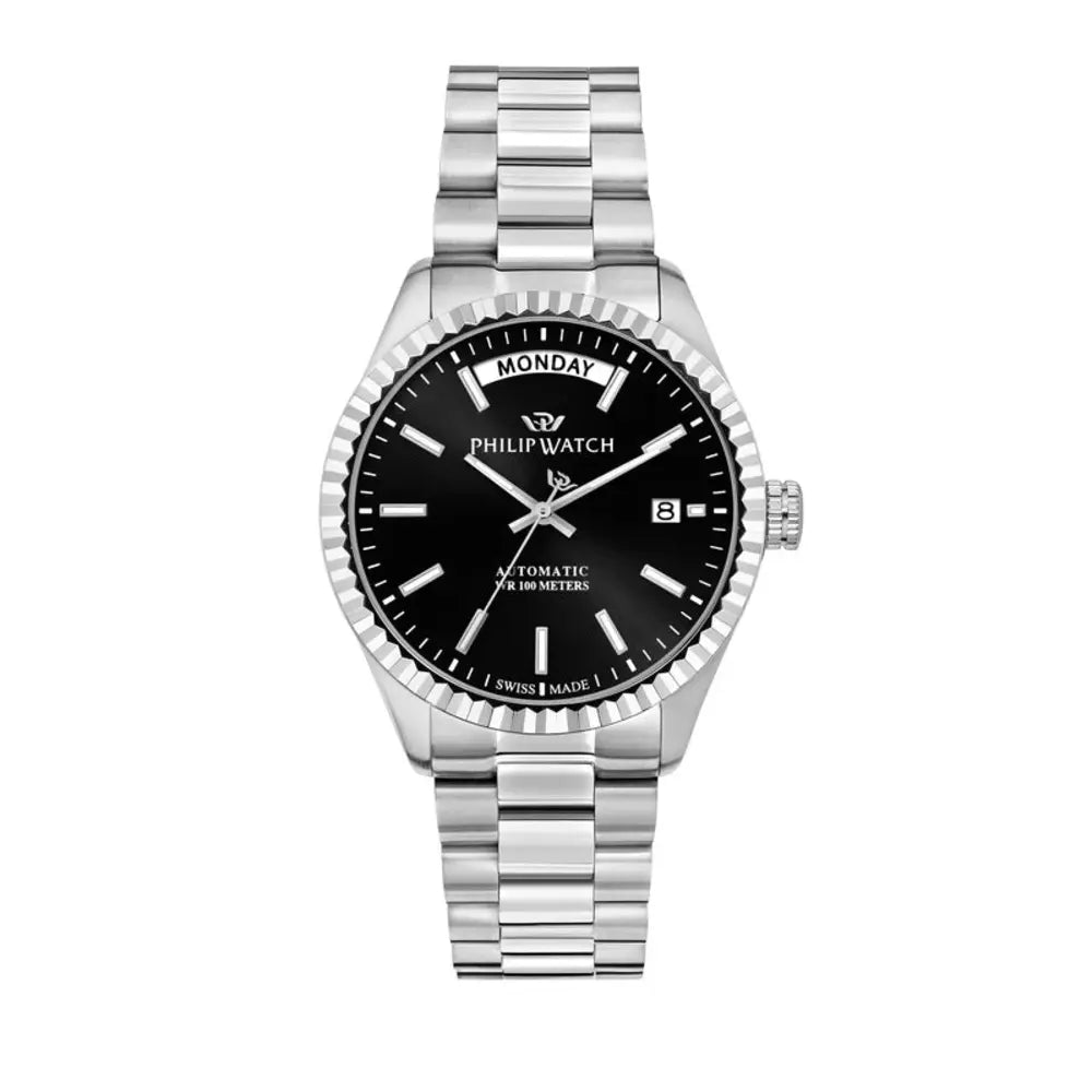 Philip Watch Caribe Men's Watch – Black Dial, Stainless Steel, 39 mm – view 3