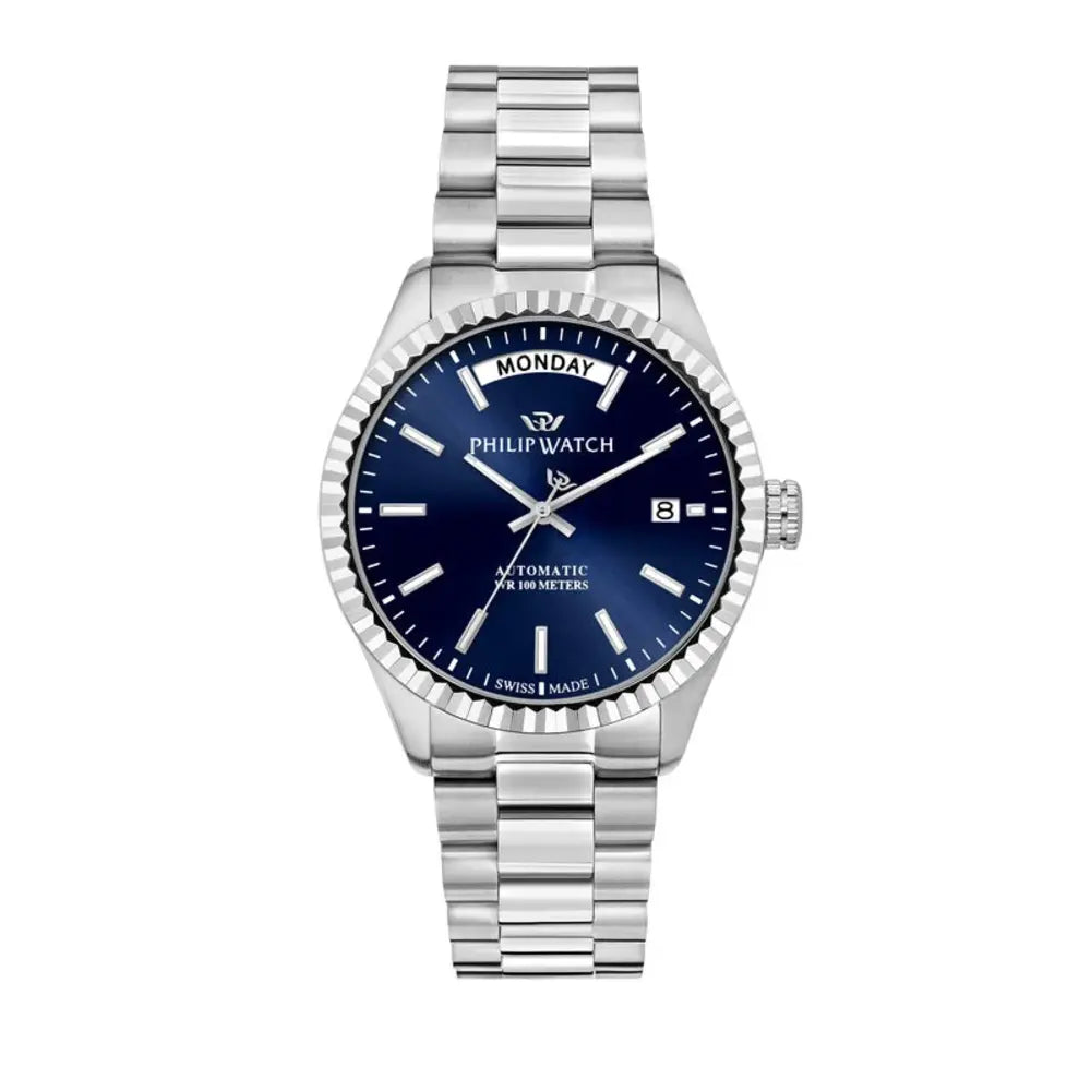 Philip Watch Caribe Men's Watch – Blue Dial, Stainless Steel, 39 mm – view 3