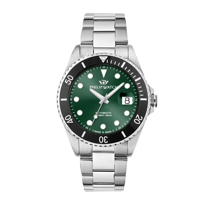 Philip Watch Caribe Men's Watch – Green Dial, Stainless Steel, 42 mm – view 4