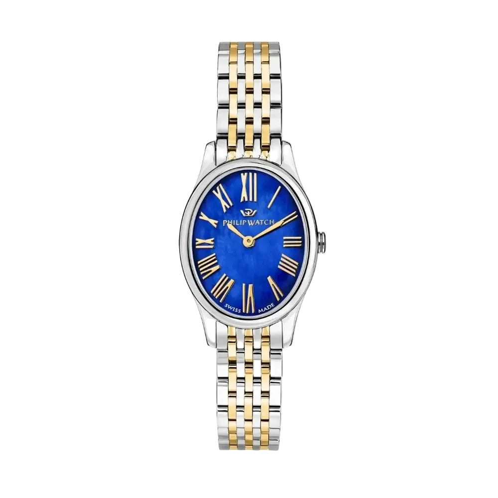 Philip Watch Ellipse Women's Watch – Blue Dial, Stainless Steel, 25 mm