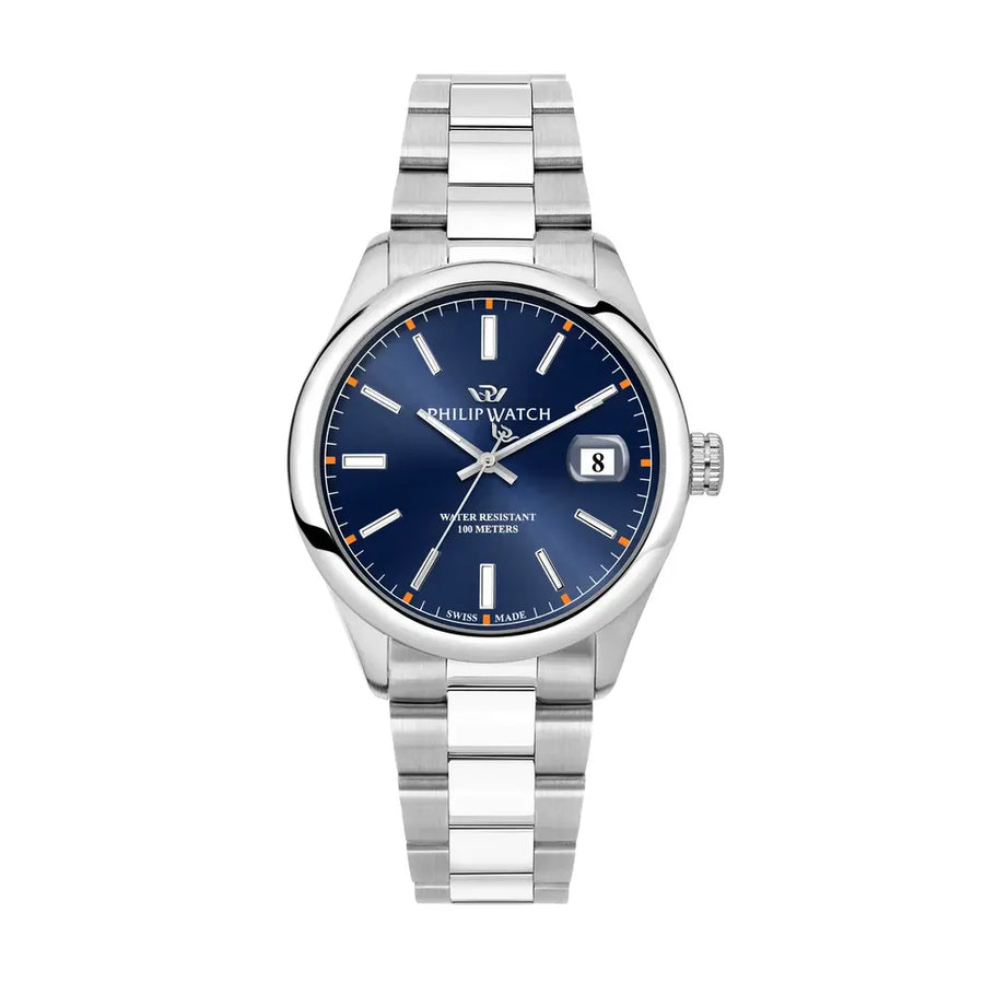 Philip Watch Caribe Men's Watch – Blue Dial, Stainless Steel, 39 mm – view 4