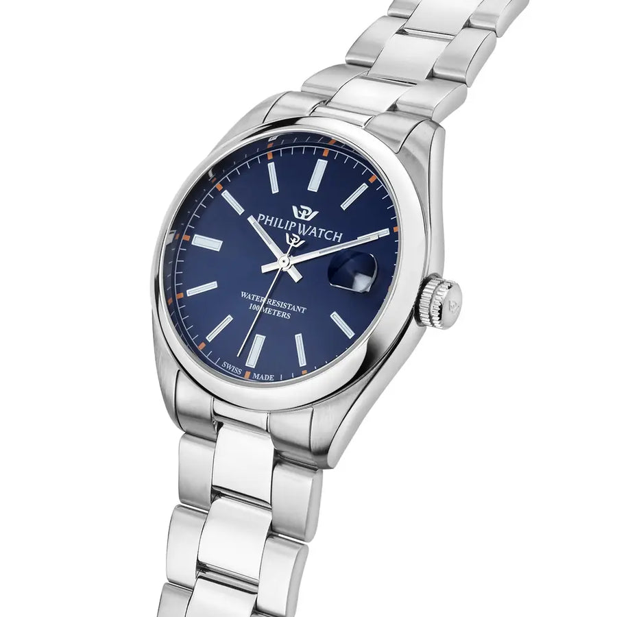 Philip Watch Caribe Men's Watch – Blue Dial, Stainless Steel, 39 mm – view 3