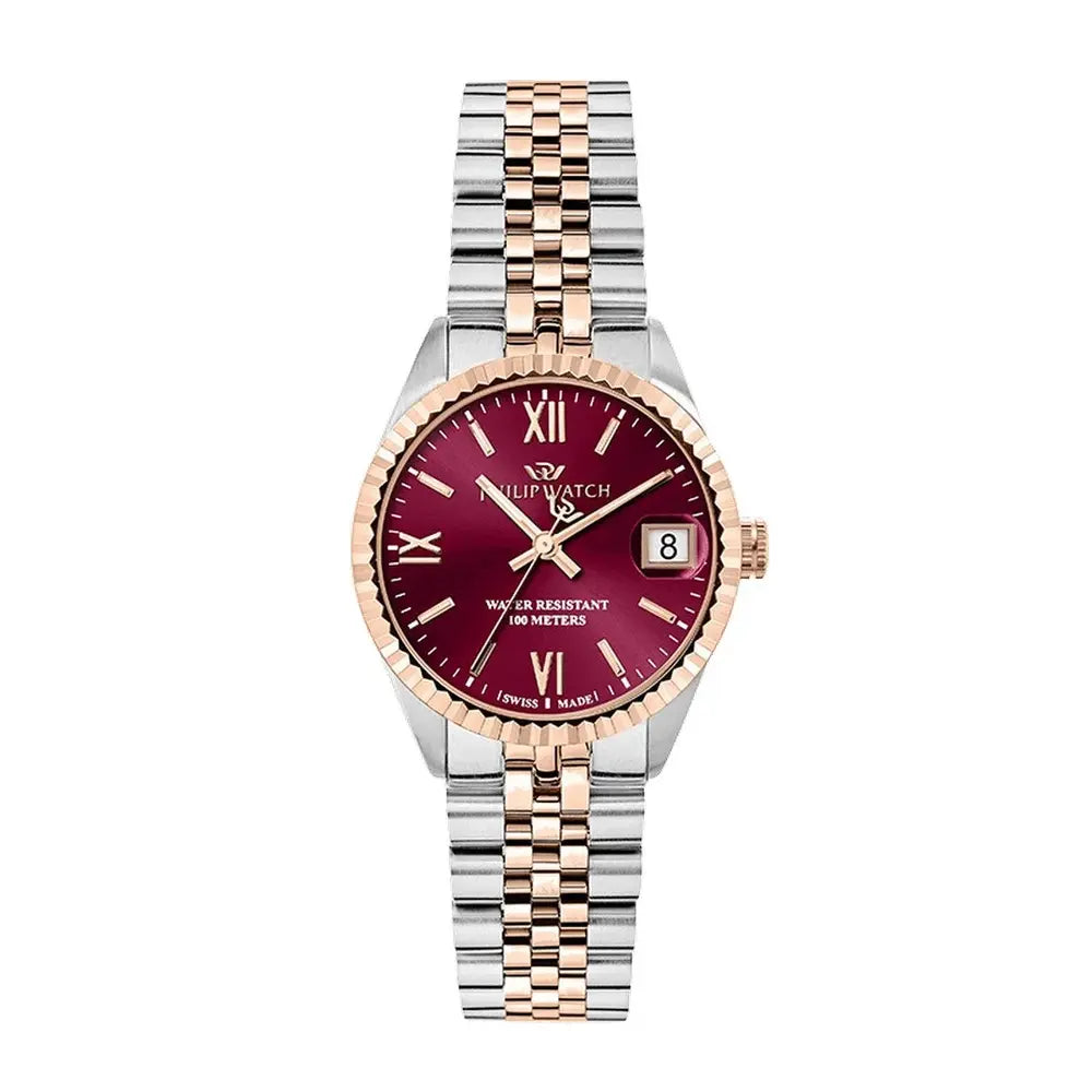 Philip Watch Caribe Women's Watch – Red Dial, Stainless Steel, 31 mm – view 3