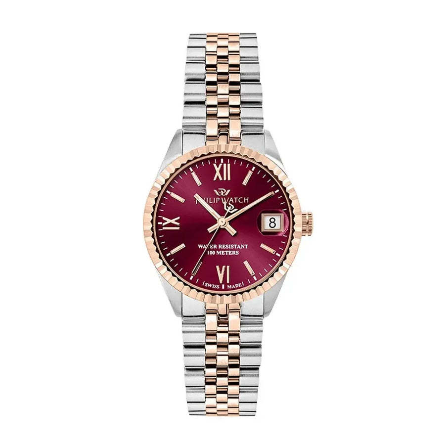 Philip Watch Caribe Women's Watch – Red Dial, Stainless Steel, 31 mm – view 3