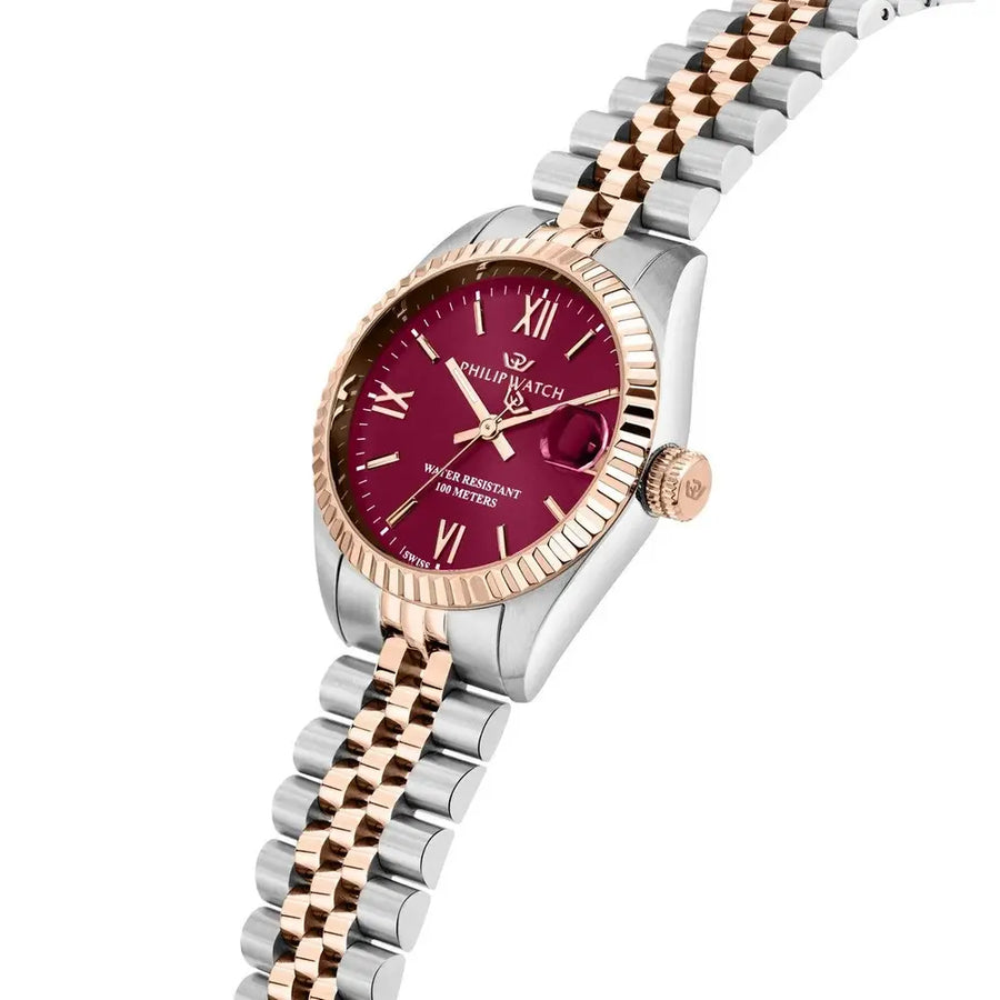 Philip Watch Caribe Women's Watch – Red Dial, Stainless Steel, 31 mm – view 2